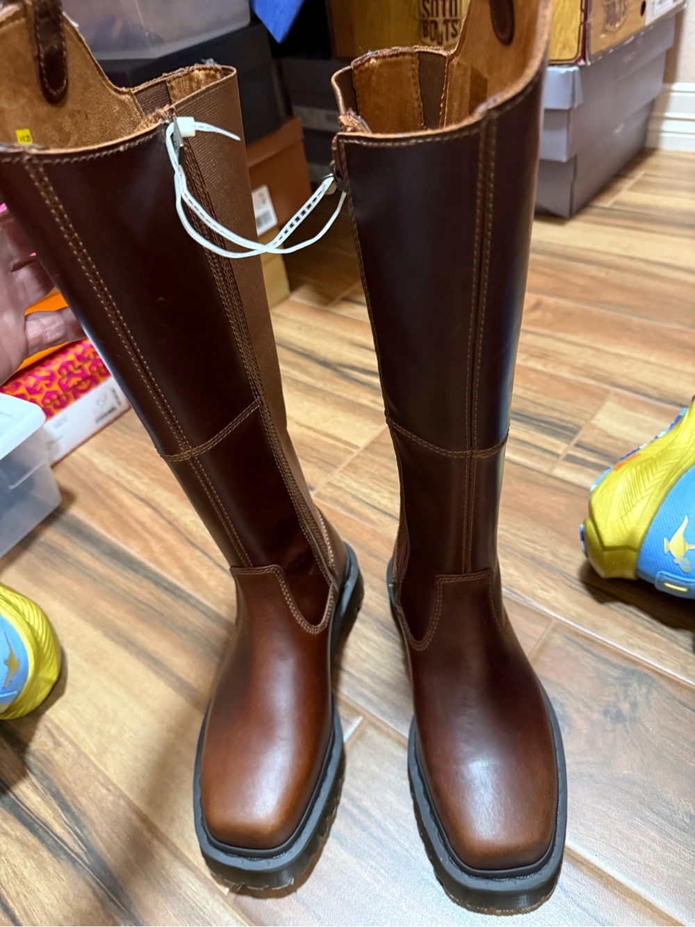 Dr. Martens Men’s Tall Leather Riding Boots - Brown